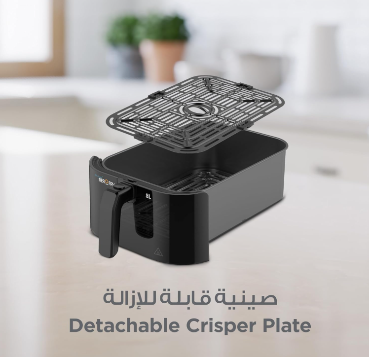 BLACK+DECKER Digital Air Fryer, 1700W, 8L Family-Sized Capacity