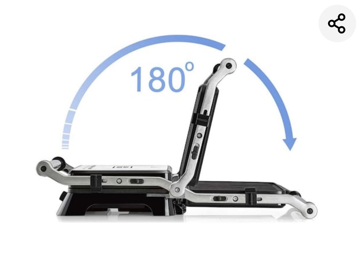 BLACK+DECKER Contact Grill CG1400-B5, 1400 W, Black, Fixed Plate