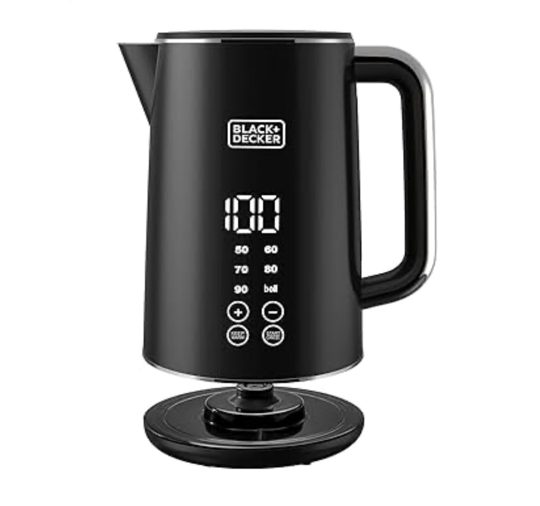 BLACK+DECKER Digital Kettle, 2200W, 1.7L Black