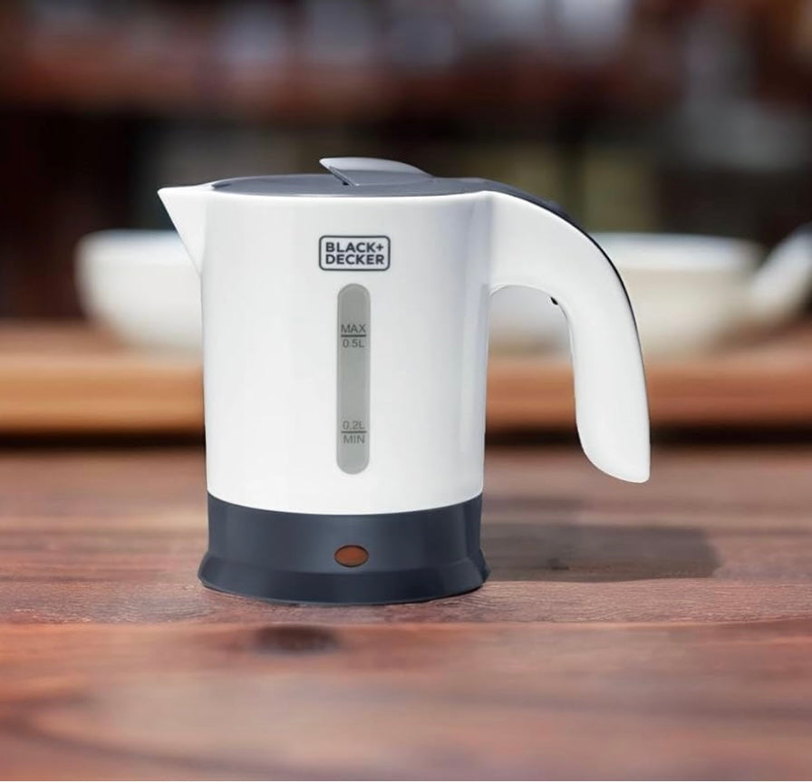Black+Decker Travel Kettle, White - Tr250Ja