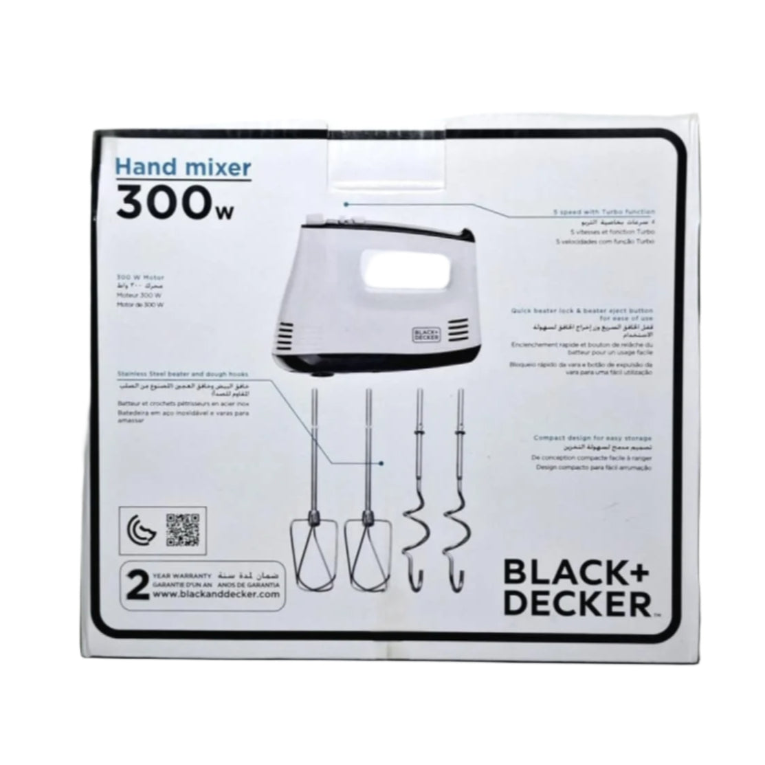 BLACK+DECKER 300W Hand Mixer