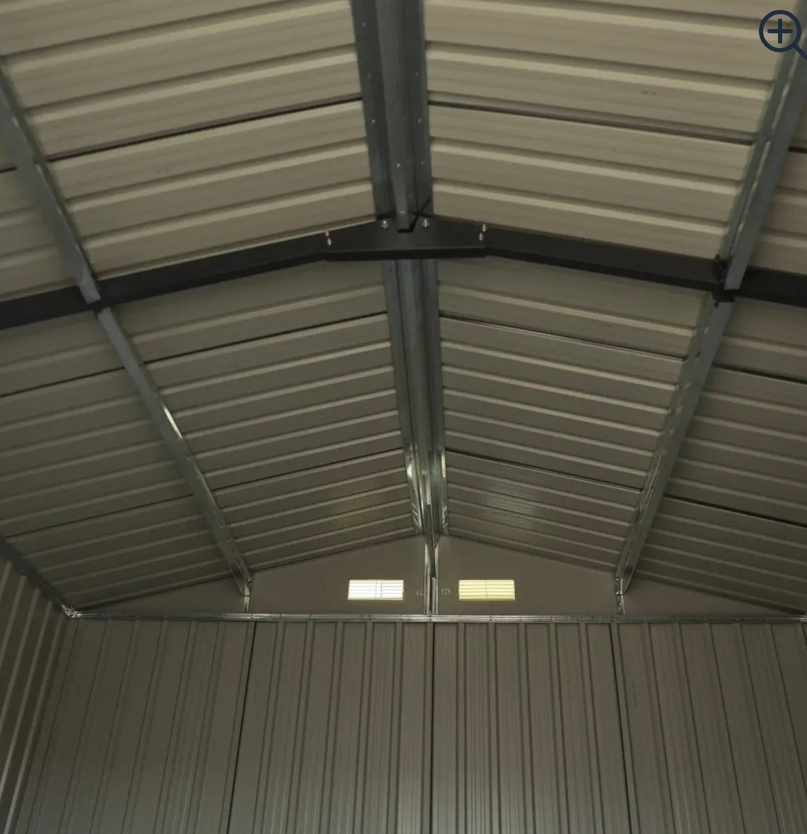 GoodHome Metal Apex Shed W/Double Sliding Door (3.67 x 3.22 x 2.17 m)