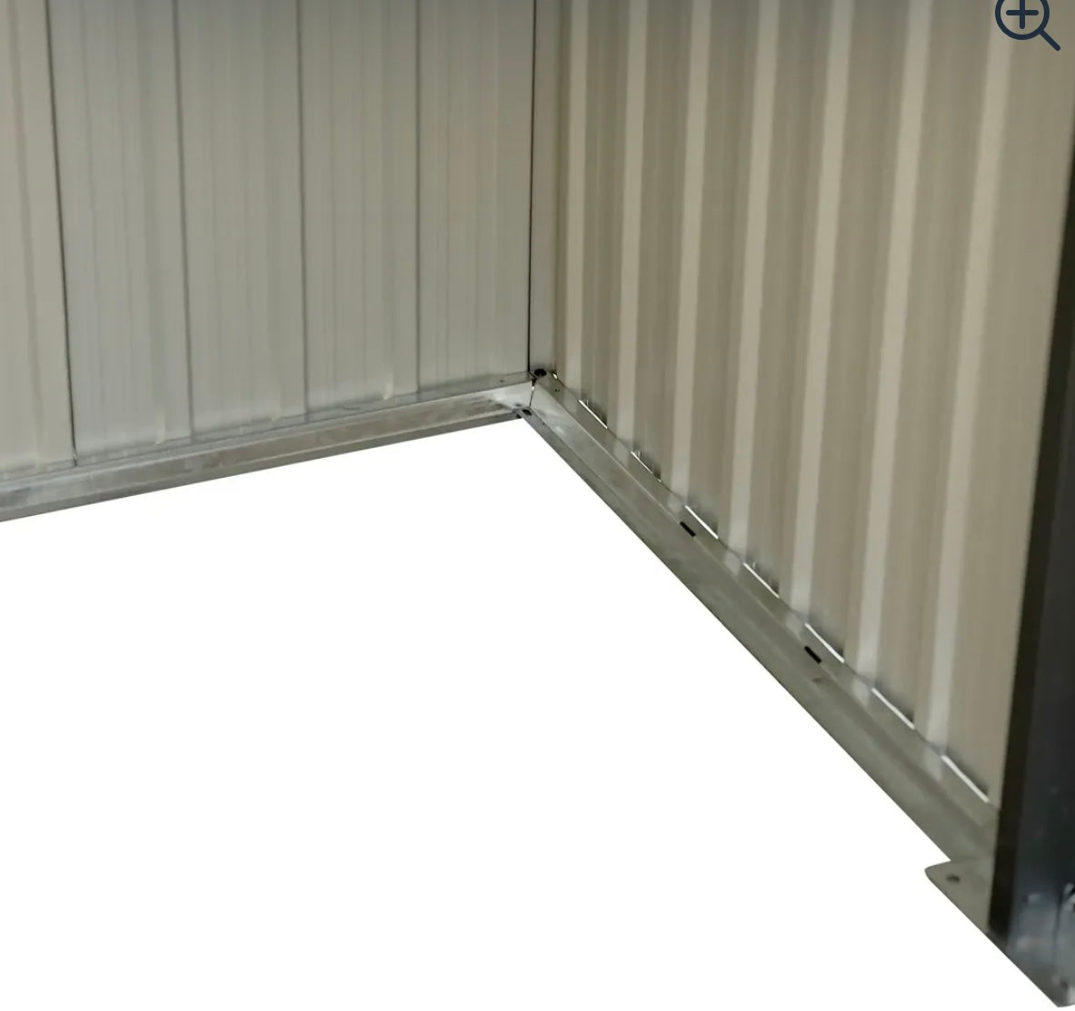 GoodHome Metal Monopent Shed W/Double Sliding Door (2.38 x 2.79 x 1.99 m)