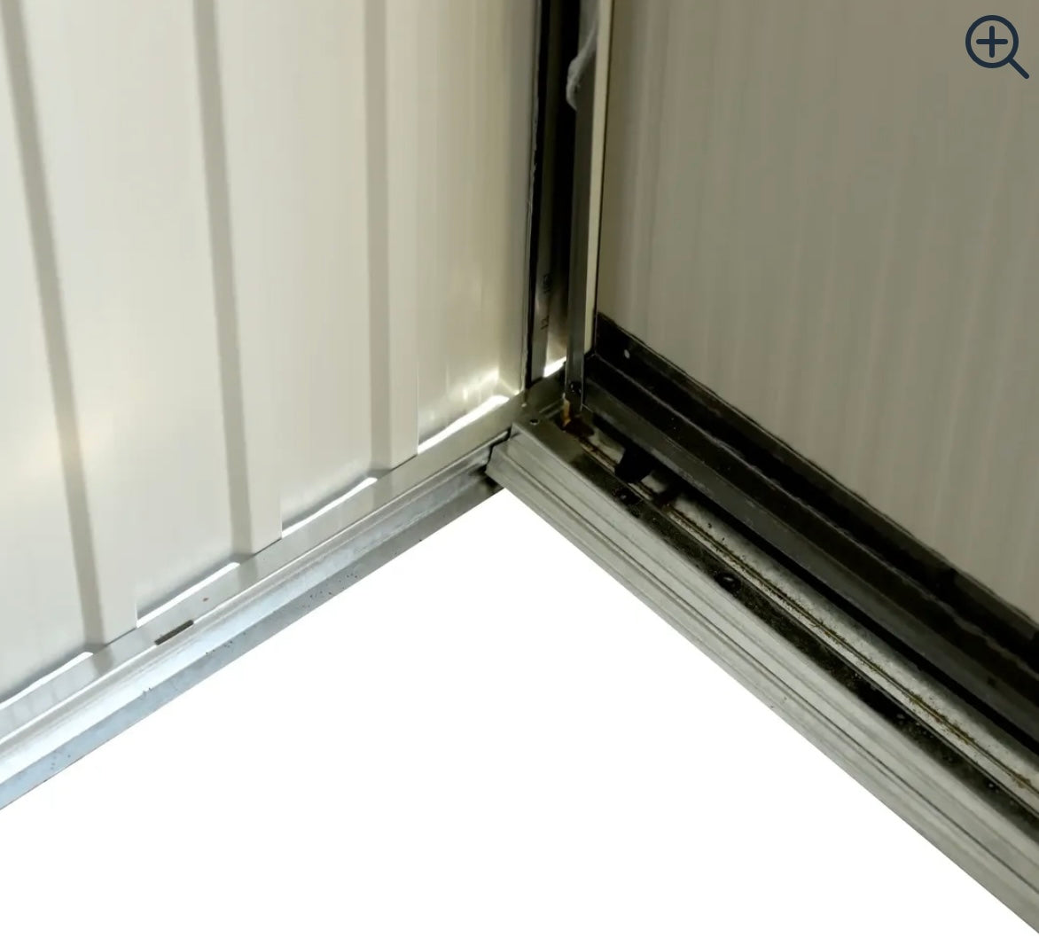 GoodHome Metal Monopent Shed W/Double Sliding Door (2.38 x 2.79 x 1.99 m)