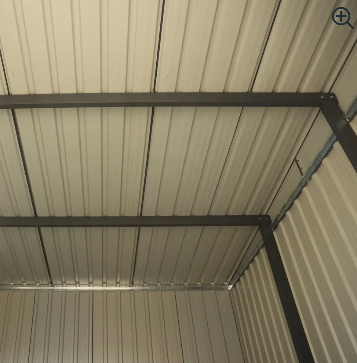 GoodHome Metal Monopent Shed W/Double Sliding Door (2.38 x 2.79 x 1.99 m)