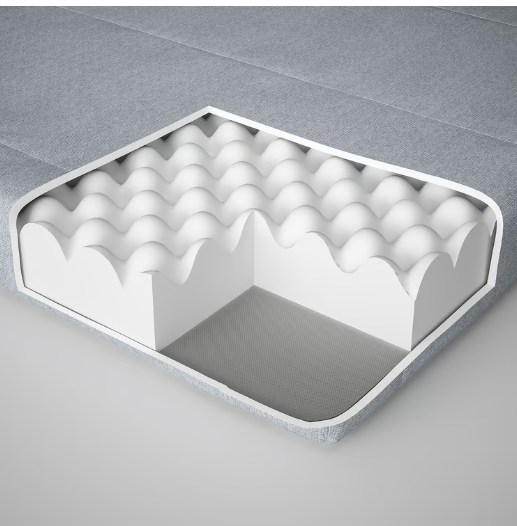 IKEA ÅGOTNES Foam mattress, firm/light blue, 80x200 cm (31 1/2x78 3/4 ")