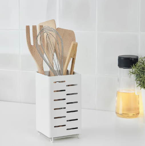 IKEA AVSTEG Kitchen utensil rack, white, 18 cm (7 ")