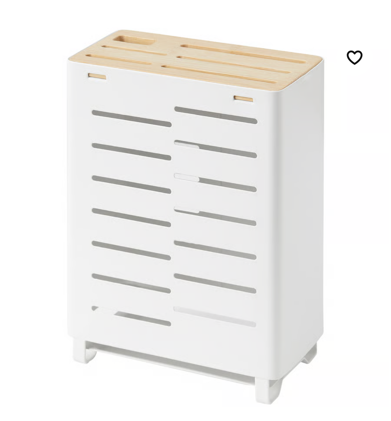 IKEA AVSTEG Knife block, bamboo/white, 23 cm (9 ")