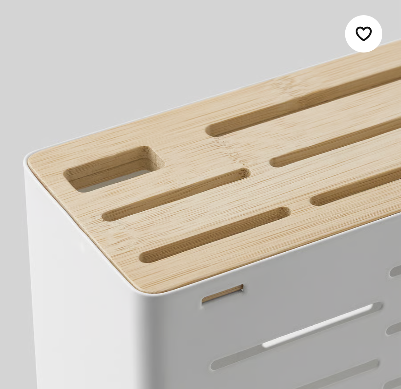 IKEA AVSTEG Knife block, bamboo/white, 23 cm (9 ")