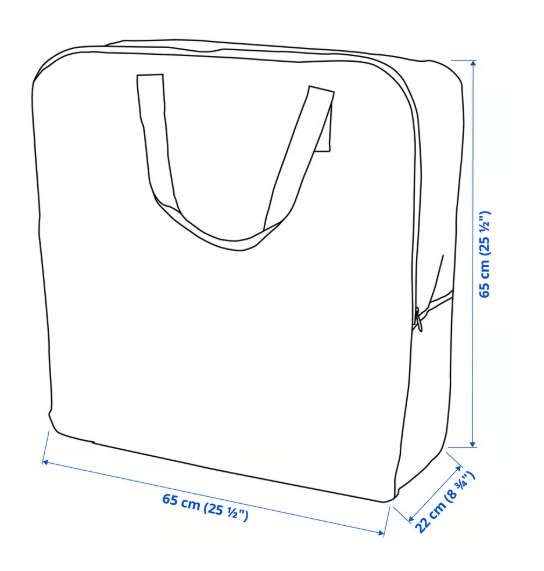 IKEA DIMPA Storage bag, clear, 65x22x65 cm (25 ½x8 ¾x25 ½ ")