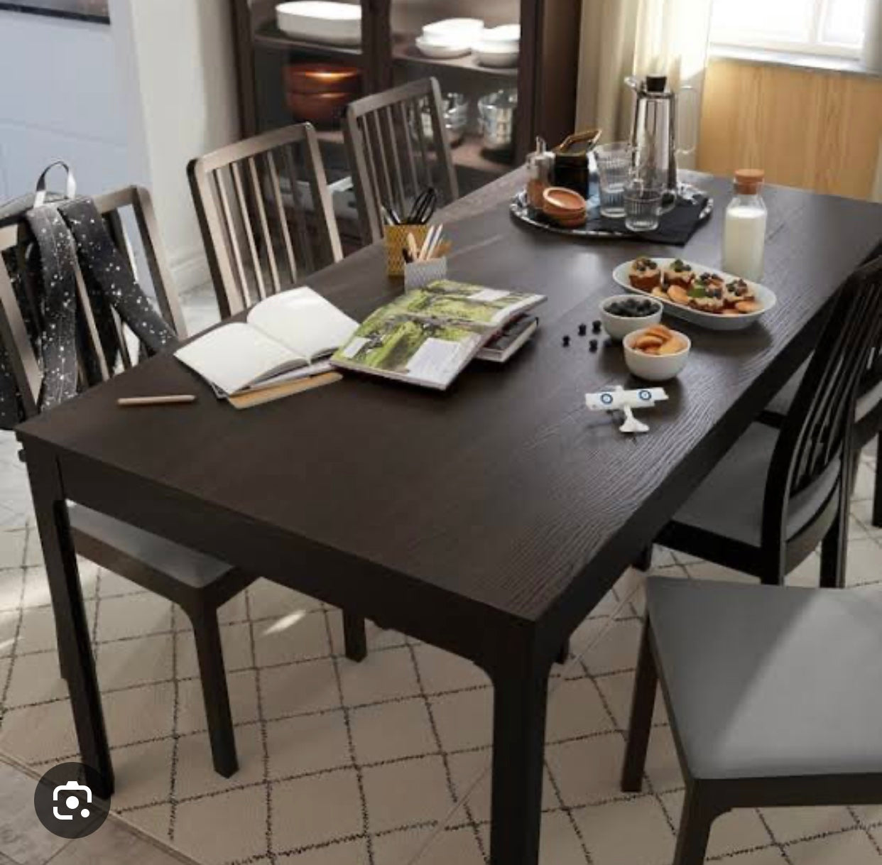 IKEA EKEDALEN Extendable table, Dark Brown oak, 180/240x90 cm