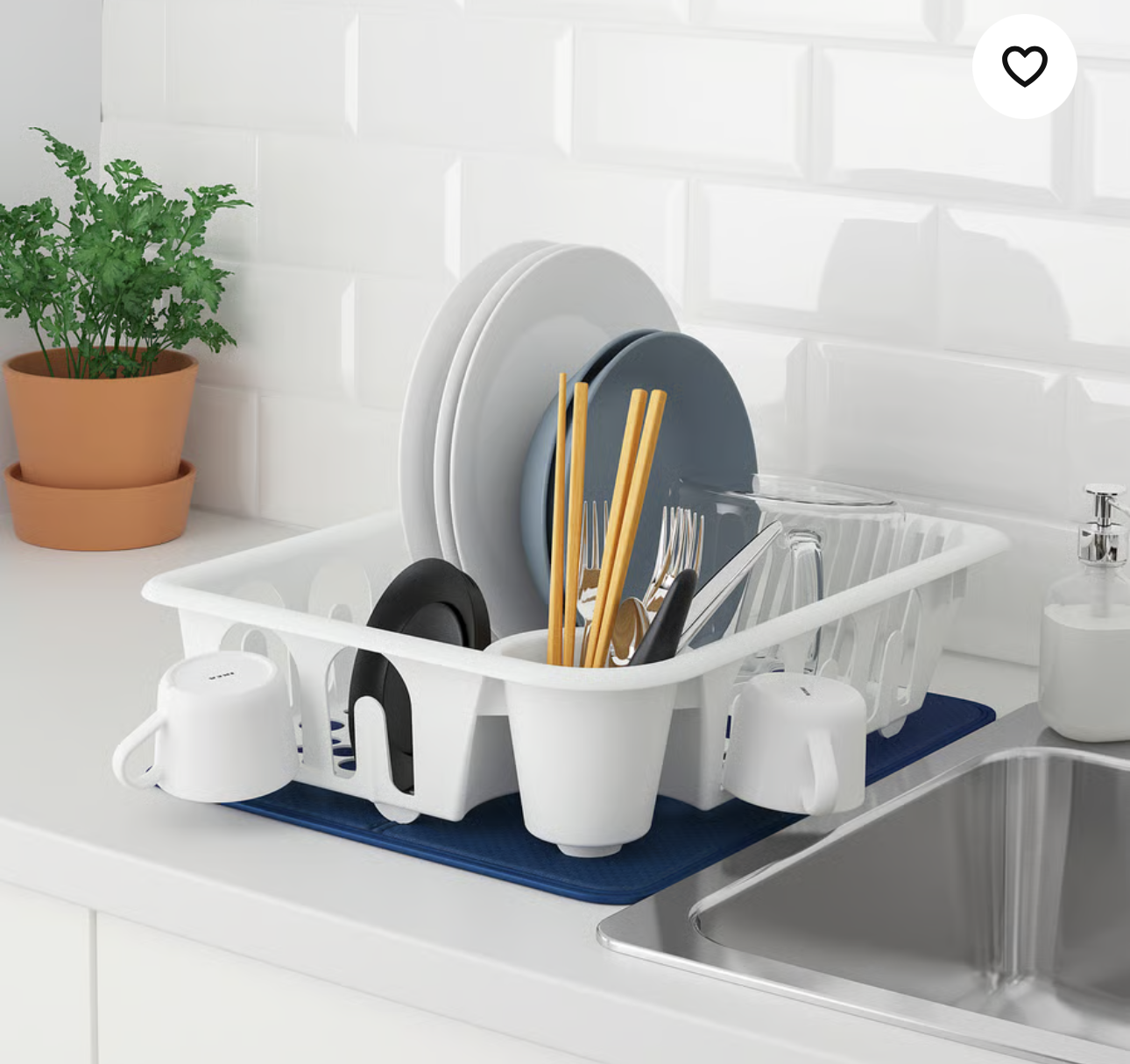 IKEA FLUNDRA Dish drainer, white