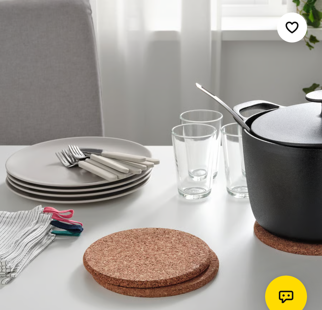 IKEA HEAT Trivet, cork, 19 cm (7 ")