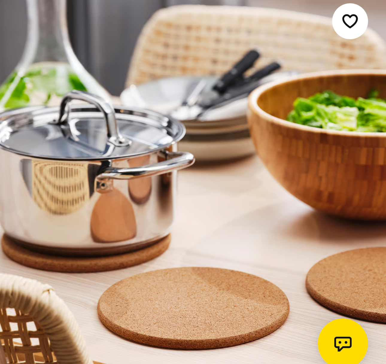 IKEA HEAT Trivet, cork, 19 cm (7 ")