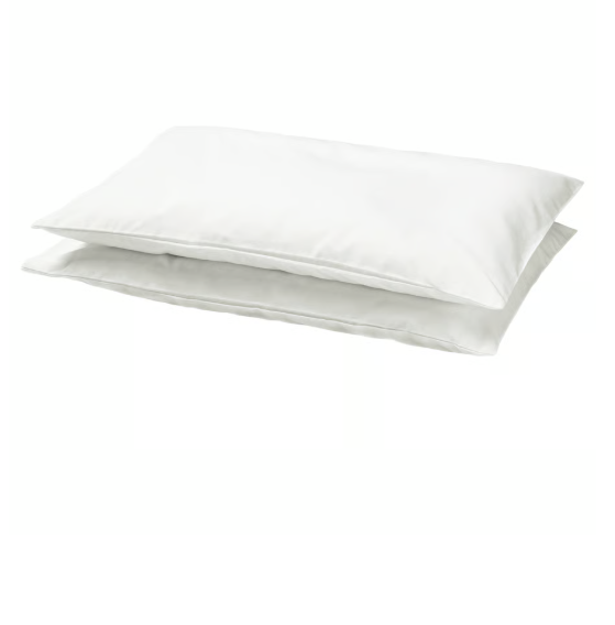 IKEA LEN Crib pillowcase, white, 35x55 cm (14x22 ")
