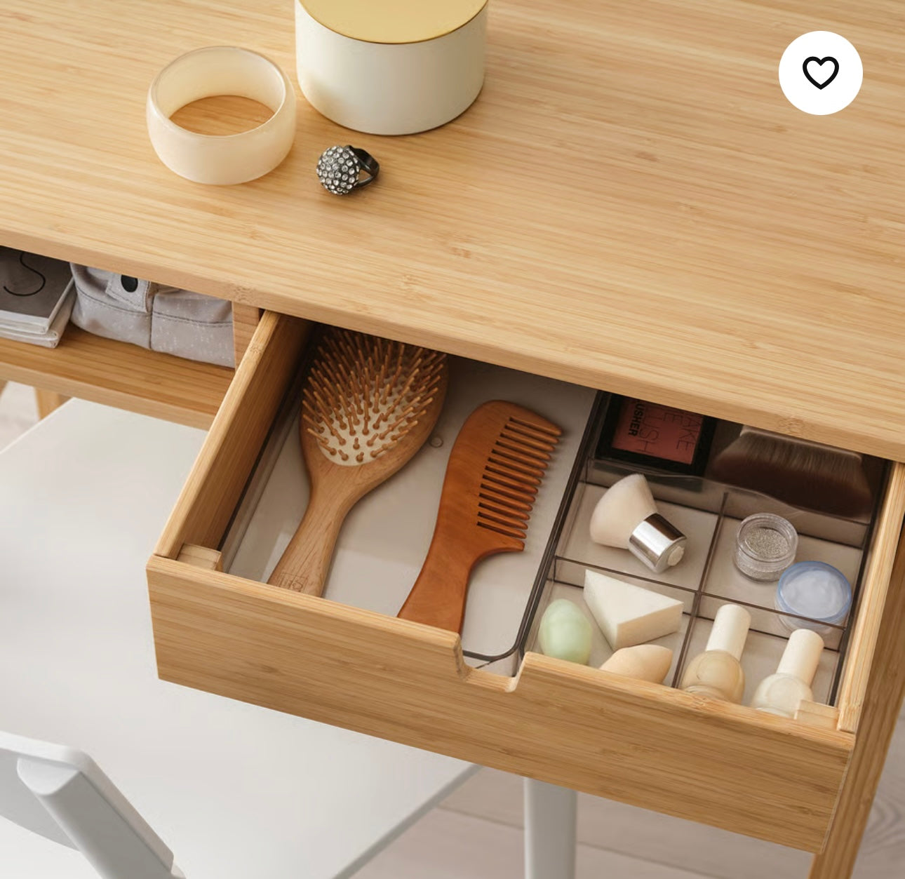 IKEA NORDKISA Dressing table, bamboo, 76x47 cm (29 7/8x18 1/2 ")