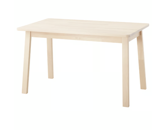 IKEA NORRÅKER Table, birch, 125x74 cm (49 1/4x29 1/8 ")