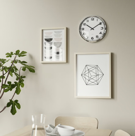 IKEA PUGG Wall clock, stainless steel, 32 cm (12 ½ ")