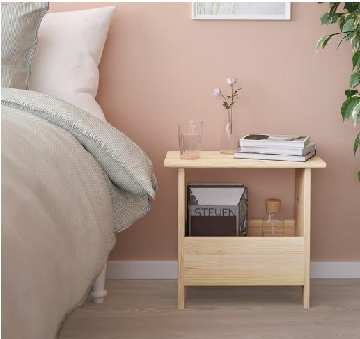 IKEA PERJOHAN Stool with storage, pine