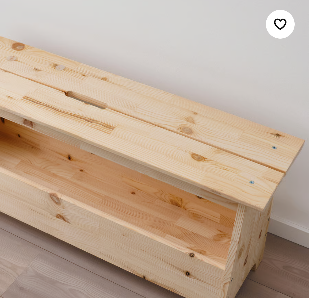 IKEA PERJOHAN Bench with storage, pine, 100 cm (39 3/8 ")