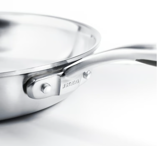 IKEA SENSUELL Frying pan, stainless steel/gray, 11 "