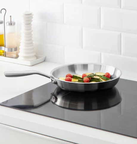 IKEA SENSUELL Frying pan, stainless steel/gray, 11 "