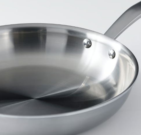 IKEA SENSUELL Frying pan, stainless steel/gray, 11 "