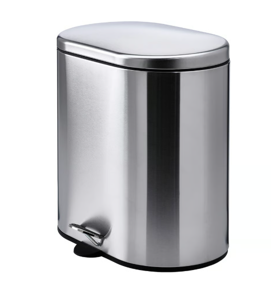 IKEA STABBEN Step trash can, stainless steel, 20 l (5 gallon)