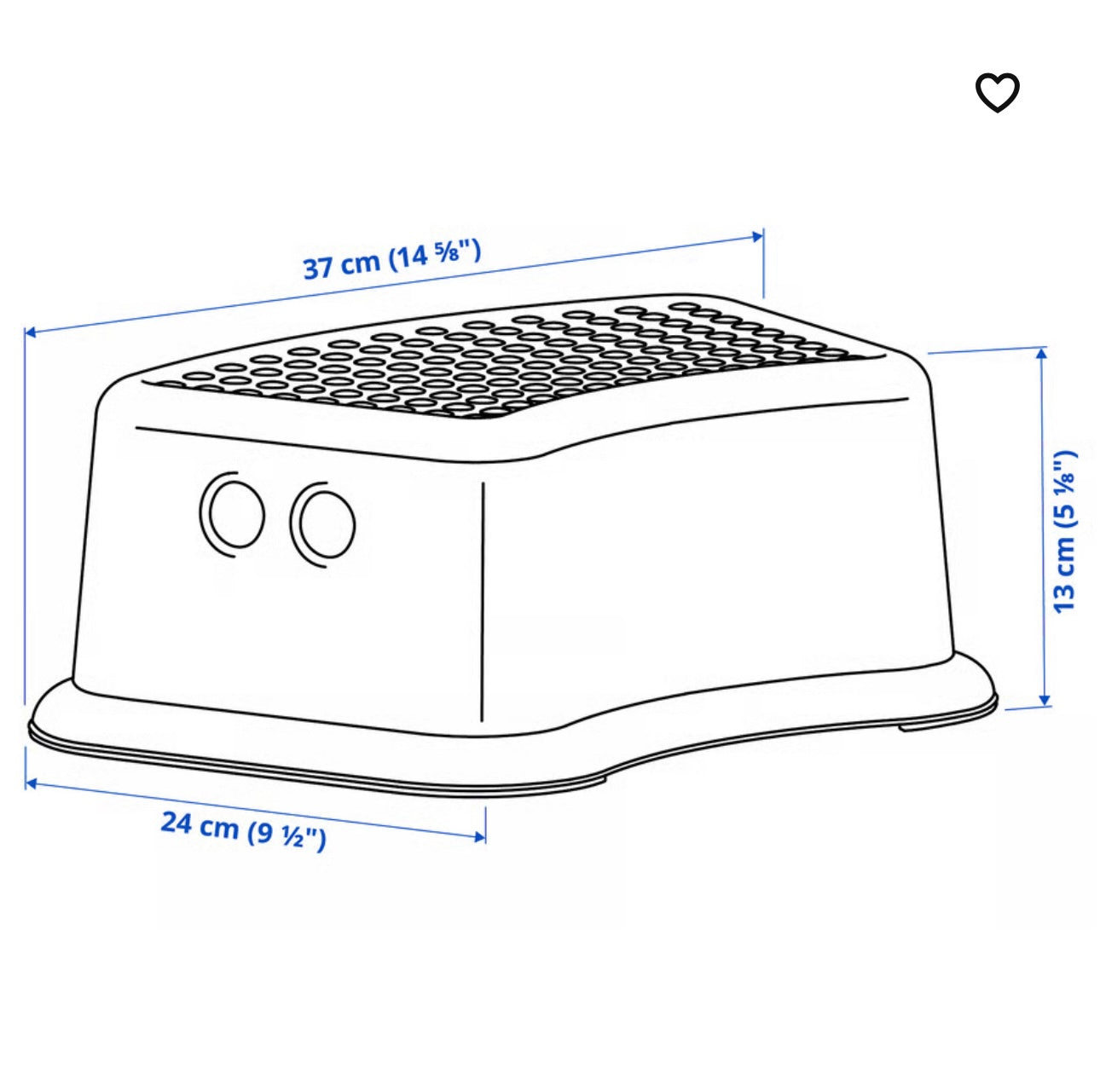 IKEA FÖRSIKTIG Children's stool, white/turquoise