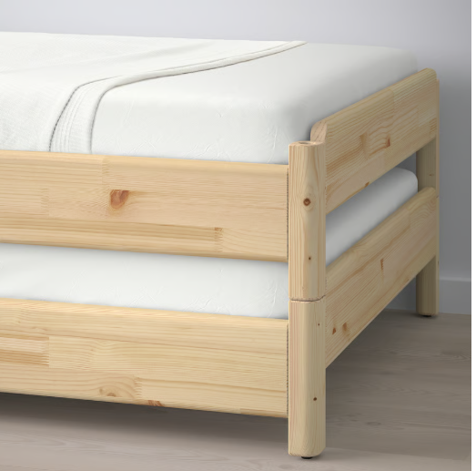 IKEA UTÅKER Stackable bed, pine, 80x200 cm (31 1/2x78 3/4 ")