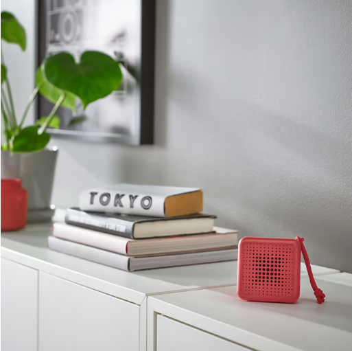 IKEA VAPPEBY Portable bluetooth speaker, waterproof red