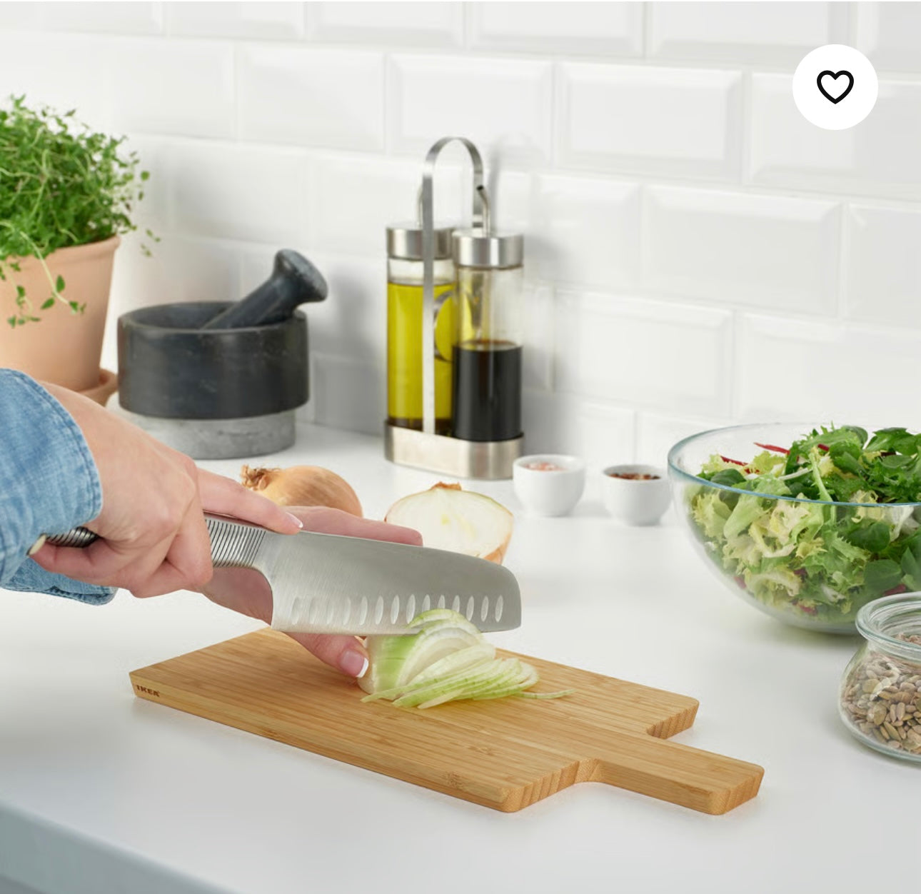 IKEA APTITLIG Cutting board, bamboo, 31x15 cm (12 ¼x6 ")