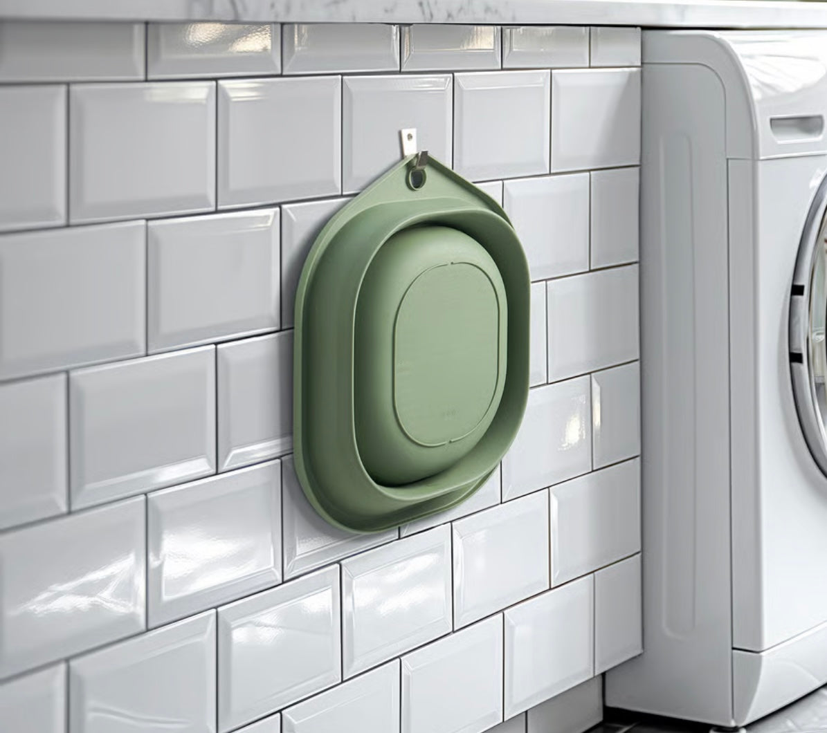 IKEA PEPPRIG Wash tub, foldable/green, 10 l (338 oz)