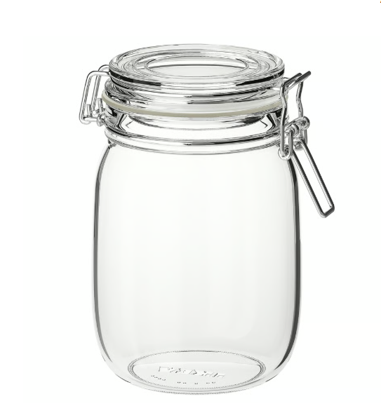 IKEA KORKEN Jar with lid, clear glass