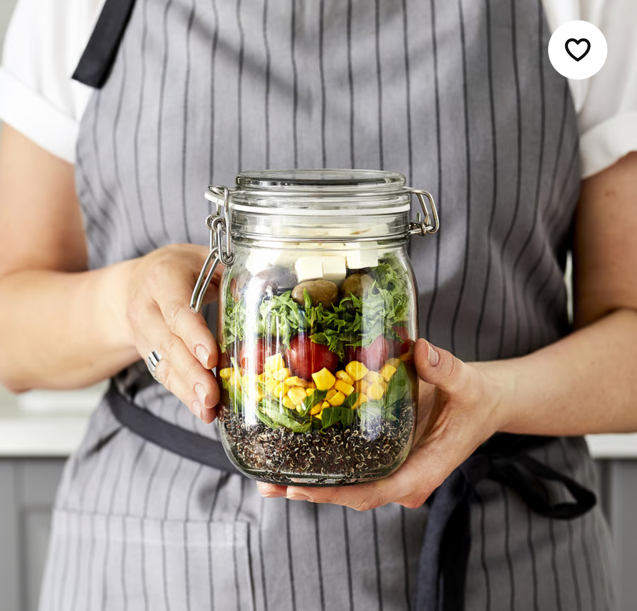 IKEA KORKEN Jar with lid, clear glass