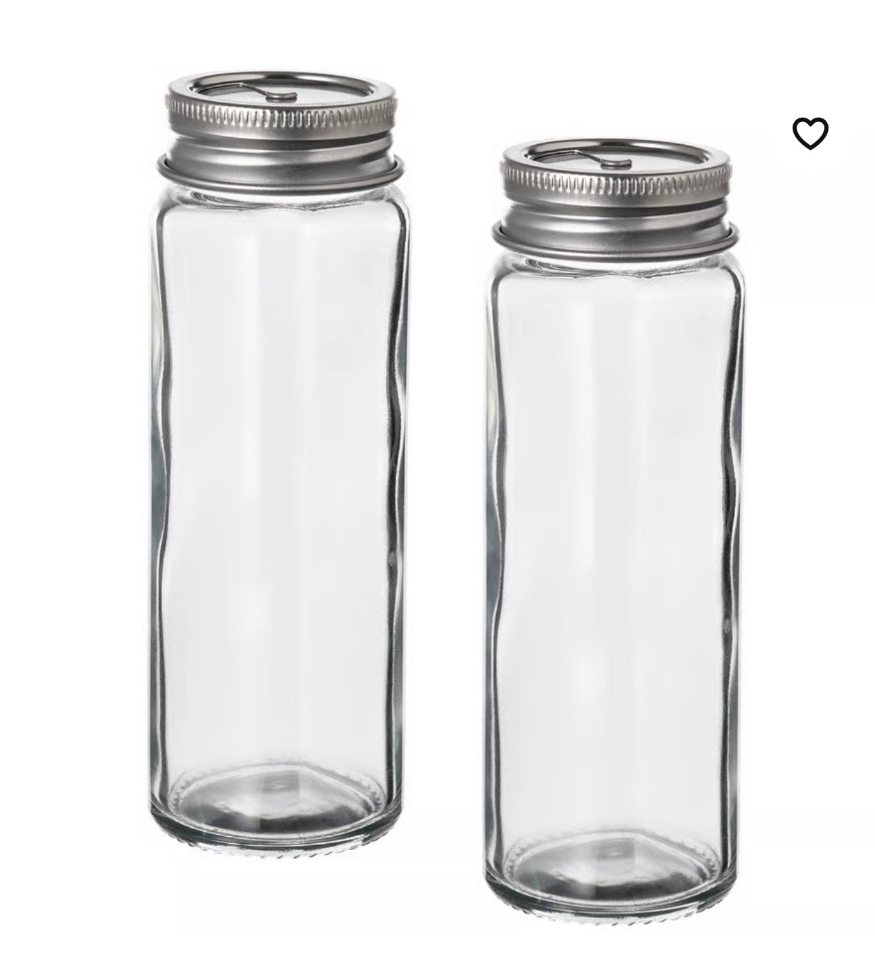 IKEA CITRONHAJ Salt and pepper shakers, clear glass/stainless steel, 12 cm (4 3/4 ") (Copy)