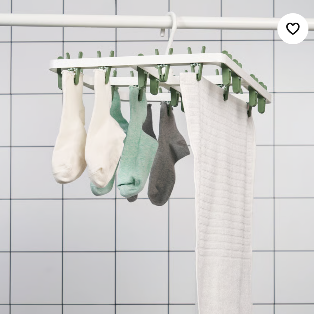 IKEA SLIBB Hang dryer 24 clothespins, green