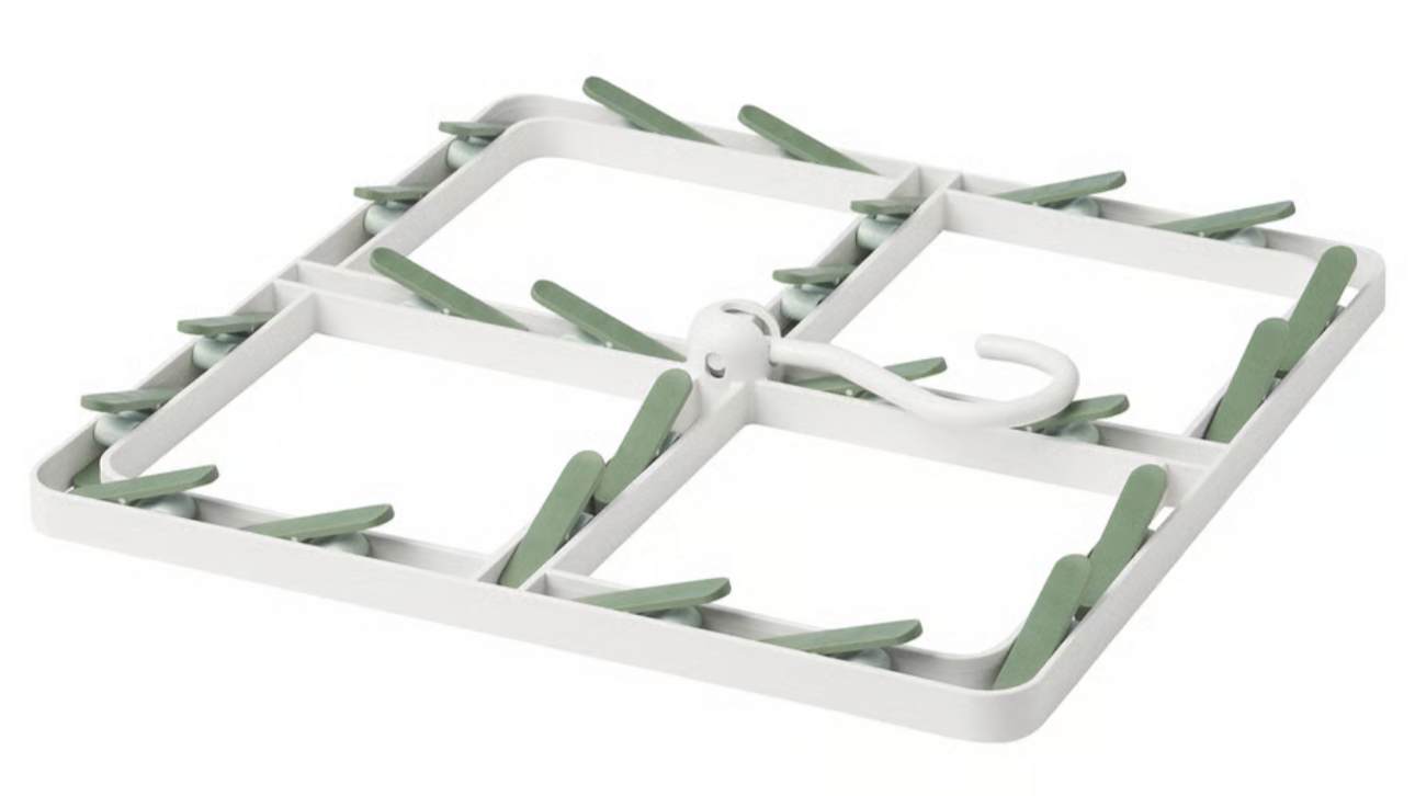 IKEA SLIBB Hang dryer 24 clothespins, green