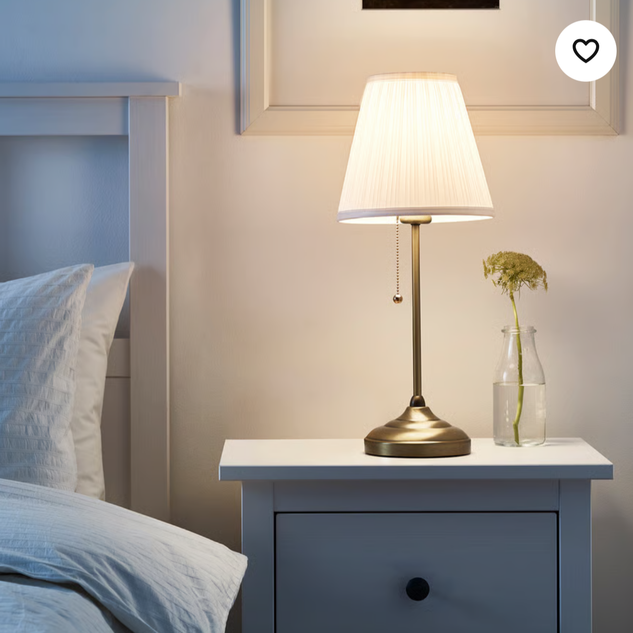 IKEA ÅRSTID Table lamp, brass/white