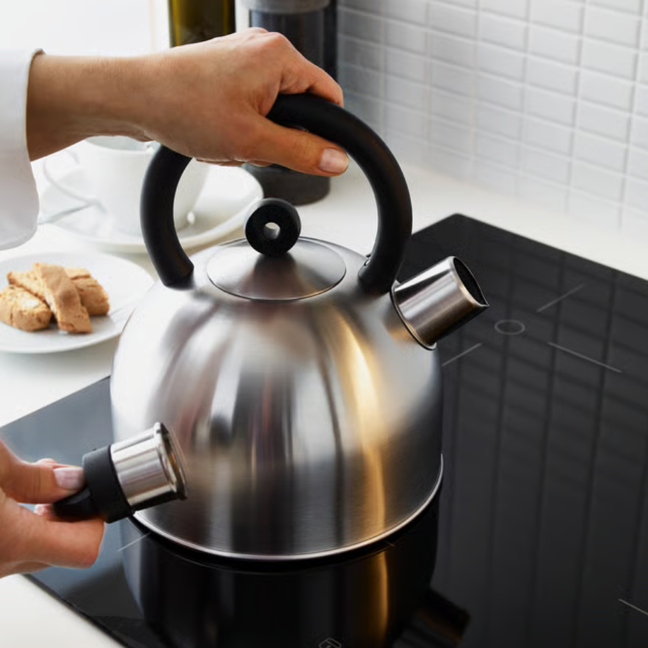 IKEA VATTENTÄT Kettle, stainless steel/black, 2 l (2 qt)