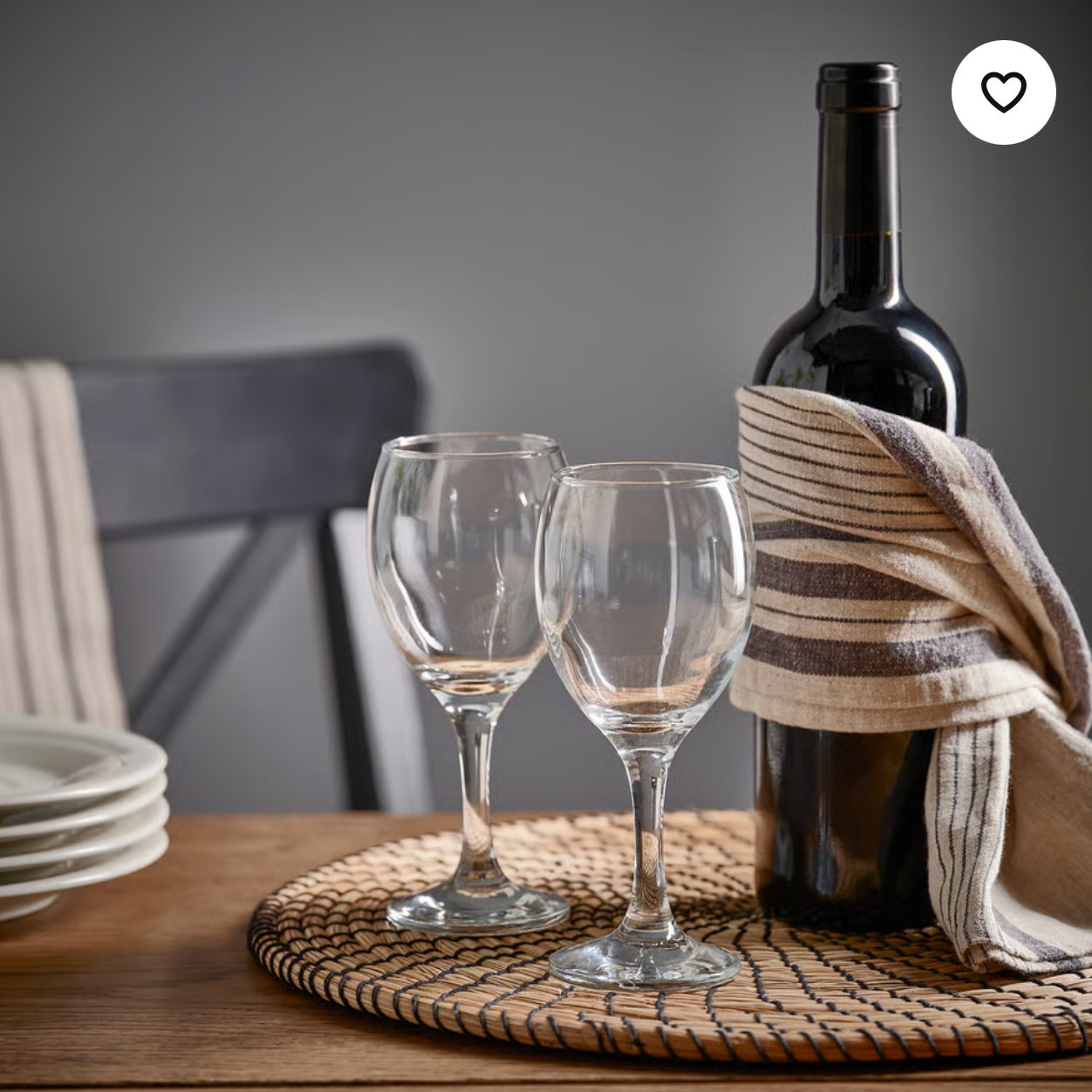 IKEA New ÄNKEBLOMSTER Wine glass, clear glass, 25 cl (8 oz)