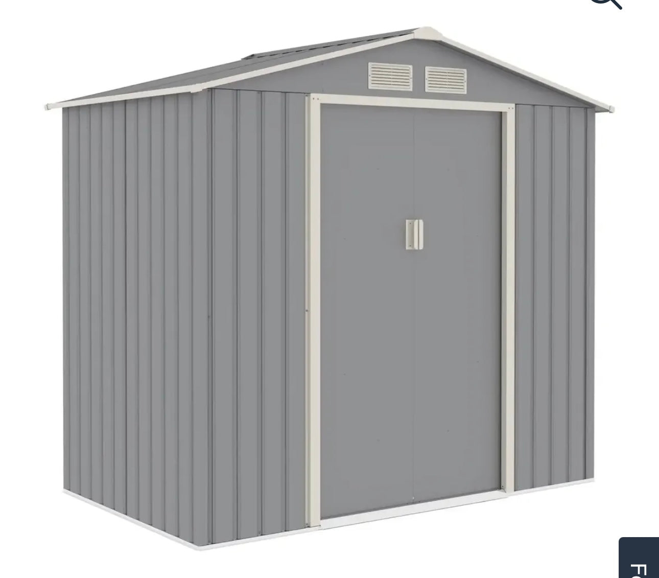 Galvanized Metal Shed (213 x 127 x 195 cm) from ACE