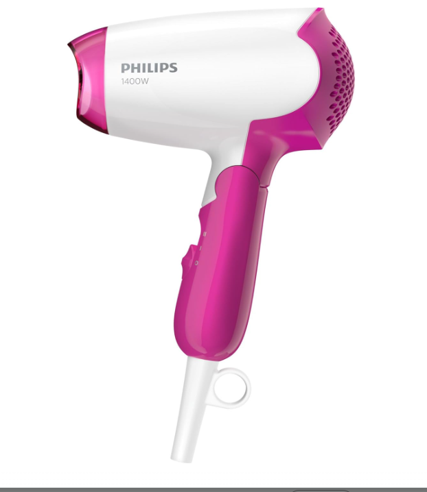 PHILIPS BHD003 Hairdryer DryCare Essential, 1400W, White/Pink