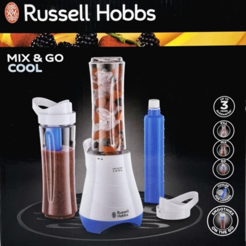 Russell Hobbs Mix and Go Cool Smoothie Maker - Portable Blender 300W