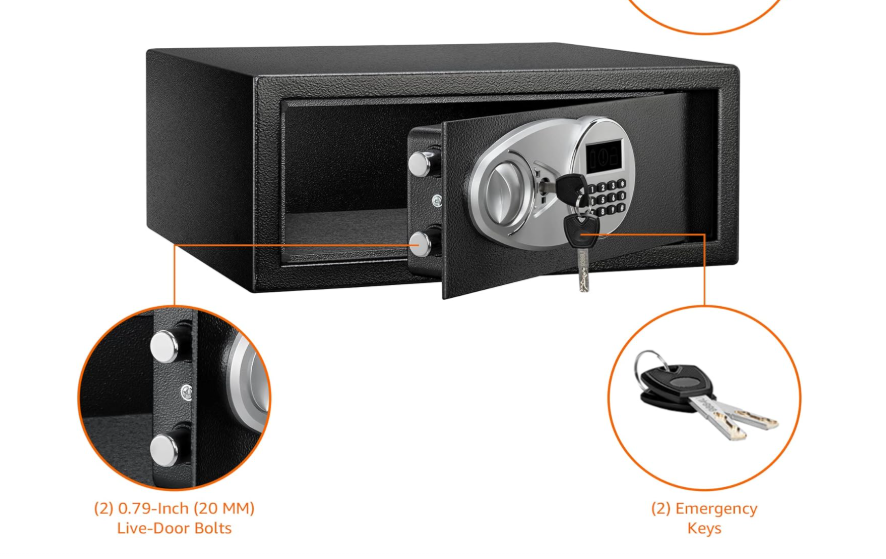 AMAZON BASICS Steel Security Safe with Digital Keypad