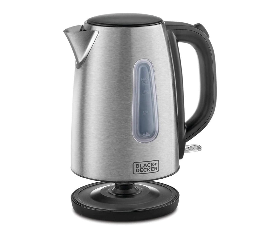 BLACK+DECKER Cordless Electric Kettle, 2200W Power, 1.7L Stainless Steel