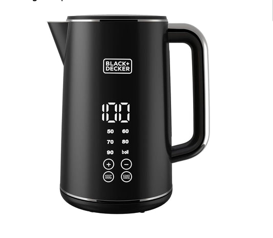 BLACK+DECKER Digital Kettle, 2200W, 1.7L Black