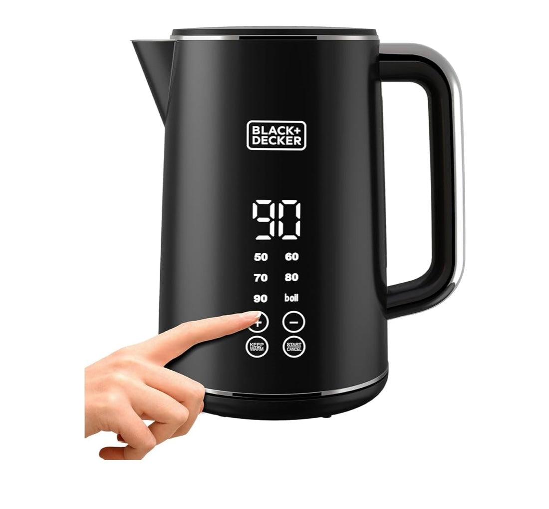 BLACK+DECKER Digital Kettle, 2200W, 1.7L Black