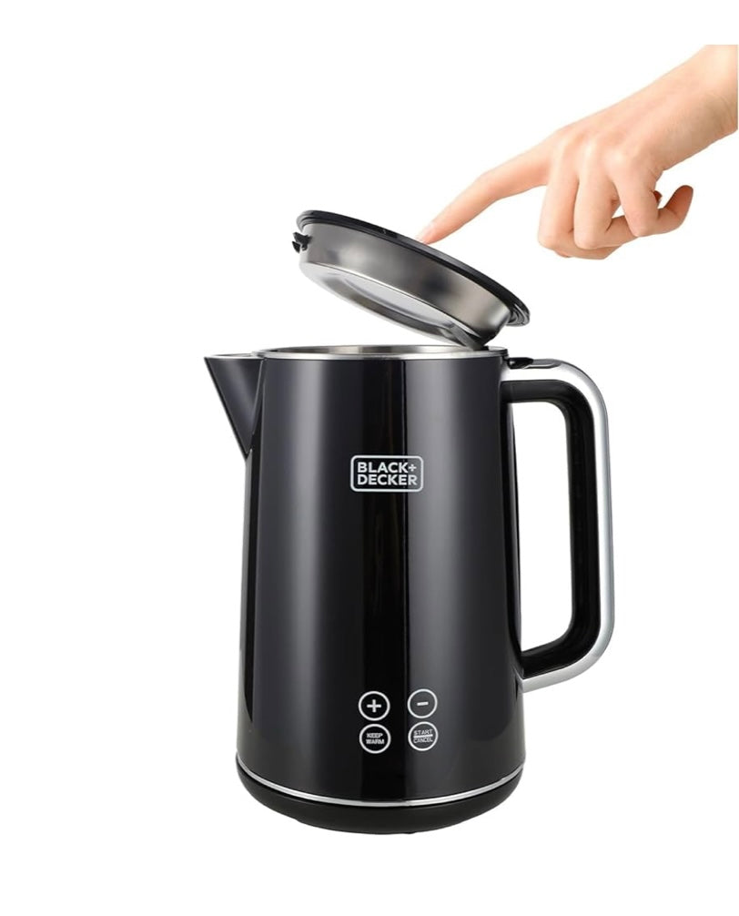 BLACK+DECKER Digital Kettle, 2200W, 1.7L Black