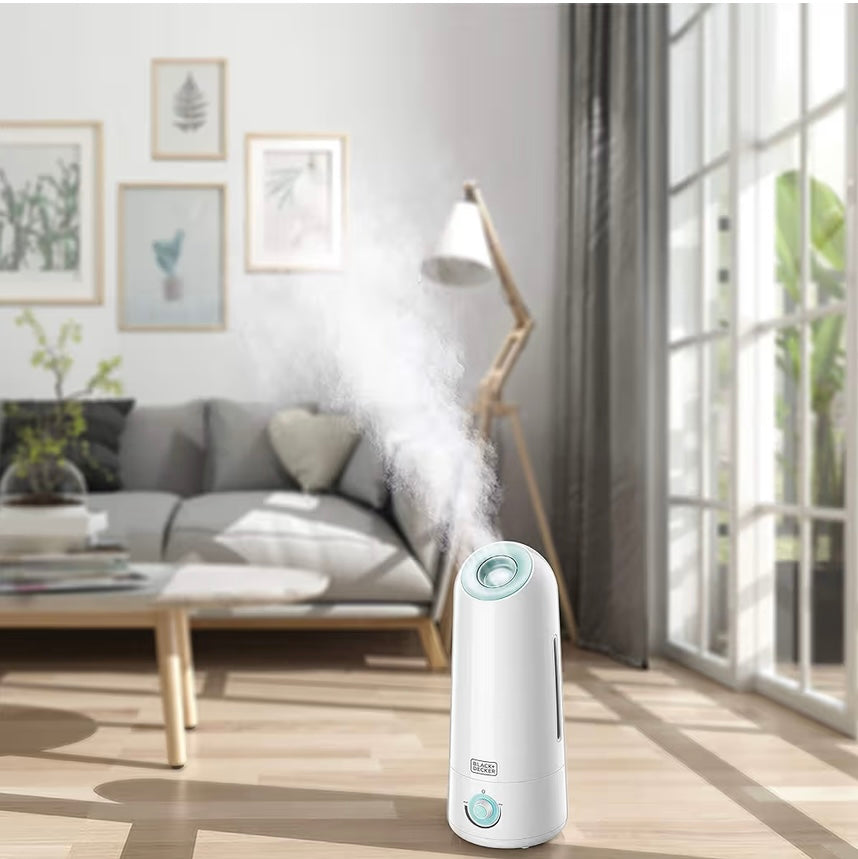 BLACK+DECKER Ultrasonic Air Humidifier, 25W, 5L Capacity, Covers 430 sqft